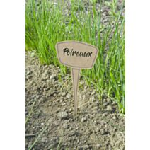 5 étiquettes à planter marron 25cm