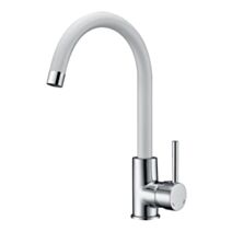 Mitigeur évier Ilo bicolore chrome/blanc – ROUSSEAU