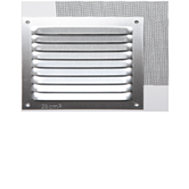 Grille d'aération aluminium mat à visser 10x10cm
