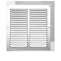 Grille aération aluminium mat à visser 20x20cm