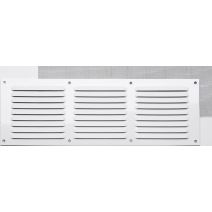 GRILLE ALUMINIUM BLANC  À VISSER 10 X 30 CM