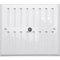 GRILLE ALUMINIUM ARGENT  À VISSER REGLABLE  17 X 19 CM