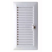 Grille aération aluminium blanc à encastrer 26x13,3cm