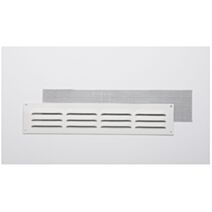 Grille aération aluminium blanc à visser 5x25cm