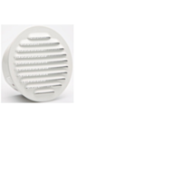 Grille d'aération aluminium blanc à encastrer Ø 11 cm