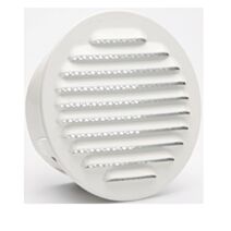 Grille encastrable à tube aluminium 15cm Ø 12cm + moustiquaire blanc - FEPRE