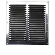 Grille aération inox à visser 20x20cm