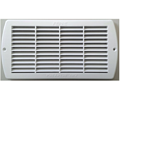 Grille aération aluminium blanc à encastrer 12,9x25,1cm