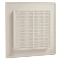 Grille aération aluminium blanc à encastrer 14x14cm
