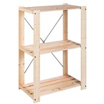 Etagère Rangement Bois Massif Robuste 111x76,7x43cm