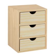 Mini Bloc de Rangement Pin 3 Tiroirs 21x28x20cm - ASTIGARRAGA