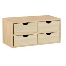 Mini Bloc de Rangement Pin 4 Tiroirs 40x18,5x20cm - ASTIGARRAGA