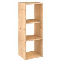 Etagère Modulaire Dinamic 3 cubes Pin Massif 105,4x36,2x33cm