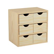 Mini Bloc de Rangement Pin 6 Tiroirs 28x20x28cm - ASTIGARRAGA