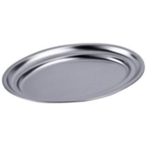 Plat ovale 50 x 31 inox 18%