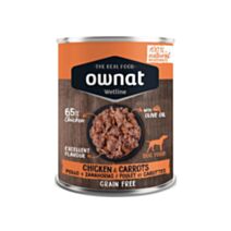 Alimentation chien Adulte Wetline poulet et carotte, boîte 395 g - OWNAT