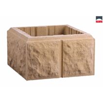 pilier bosselé beige 30x30 cm - SAS