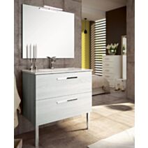 Meuble de salle de bain + vasque + miroir leds Hibernian 80cm