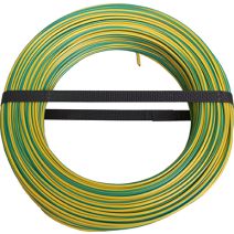 Câble électrique HO7VU 2,5mm² vert/Jaune (vendu au m) - ELECTRALINE