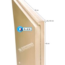 Panneau isolant polystyrène extrudé Haute Résistance 1,25x0,6m Ep.6cm R=1,8 - SOPREMA