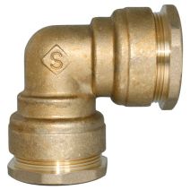 Coude PE laiton égal D25
