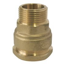 Raccord PE laiton droit mâle  PE32 - M26/34