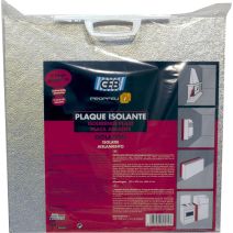 Plaque isolante double faces aluminium Ep.0,4cm 0,5x0,5m - GEB