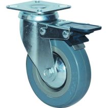 roulette pivotante à platine ø 100 à frein - CAUJOLLE