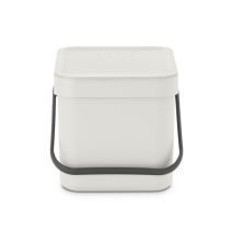 Poubelle de Cuisine Sort & Go 6L Gris Clair - BRABANTIA