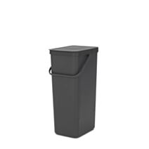 Poubelle de tri Sort & Go 40L gris - BRABANTIA