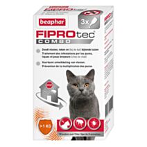 Pipette Fiprotec combo chat x3 - BEAPHAR