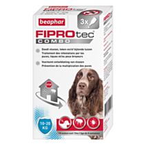 Pipette Fiprotec combo chien taille M x3 - BEAPHAR