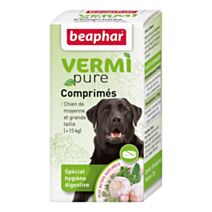 Comprimé vermipure actif naturel purge plante taille M/L chien x50 - BEAPHAR