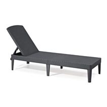 Bain de soleil 4 positions Jaipur 187,5 x 58,2 x 29 cm gris sparkle