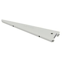 Console double blanc en acier, prof 12cm, entraxe 32mm - DURALINE