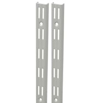 Crémaillère double blanc en acier, h100cm, entraxe 32mm - DURALINE