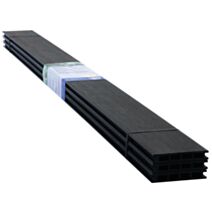 Lot de 3 lames de terrasse en bois composite anthracite 220 x 15 cm épaisseur 25 mm