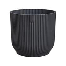 Pot Vibes Fold en plastique recyclé rond 22cm anthracite - ELHO