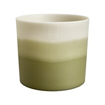 Pot Colour Gradient en plastique recyclé rond 14cm vert bambou - ELHO