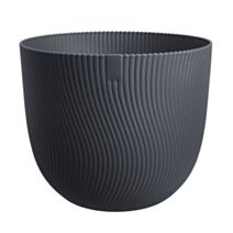 Pot Sereh en plastique recyclé rond 47cm anthracite - ELHO