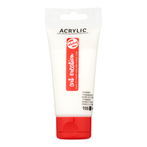 Peinture acrylique Blanc de Titane 105 75ml - TALENS ART CREATION