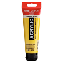 Peinture acrylique Standard Series Jaune Transparent Moyen 272 120ml - AMSTERDAM