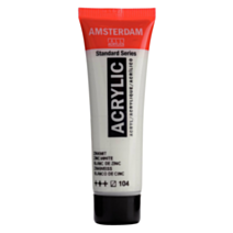 Peinture acrylique Standard Series Blanc de Zinc 104 20ml - AMSTERDAM