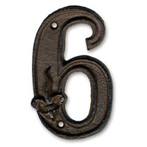 Chiffre fonte hauteur 12 cm - "6" - CHAPUIS