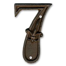 Chiffre fonte hauteur 12 cm - "7 "- CHAPUIS