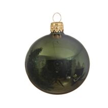Boule vert brillant verre 8cm