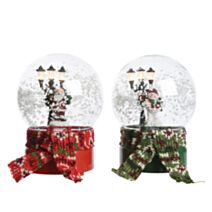 Boule neige lumineuse+musique 13.5x13.5x18cm