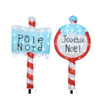 Panneau de Noël d'extérieur en acrylique 93 cm