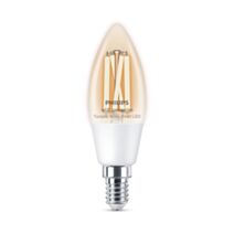 Ampoule filament connectée flamme E14 CCT transparent 40W - PHILIPS