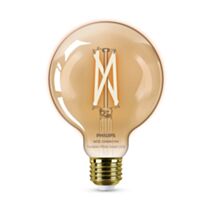 Ampoule filament connectée G125 E27 CCT transparent 50W - PHILIPS